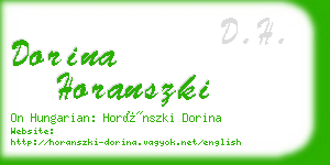 dorina horanszki business card